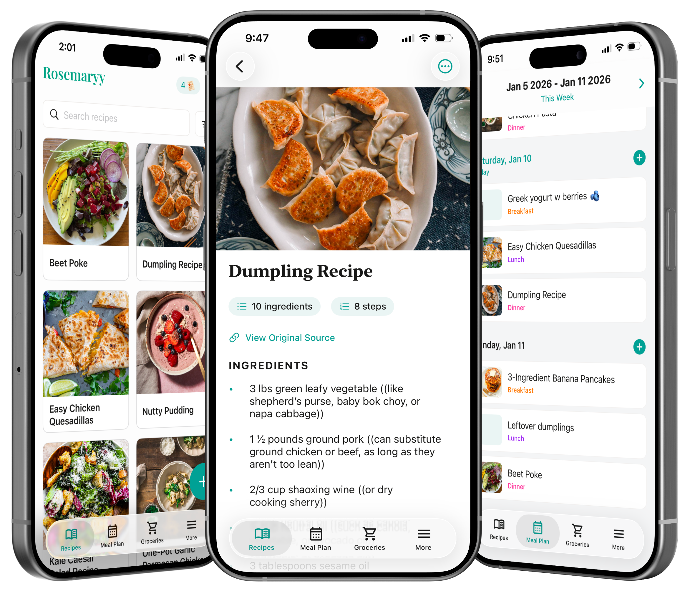 Rosemaryy App Interface
